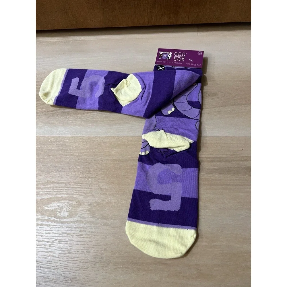 VeeFriends 3D Socks: Empathy‎ Elephant Size 8-12 Purple Vee Friends Odd Sox New